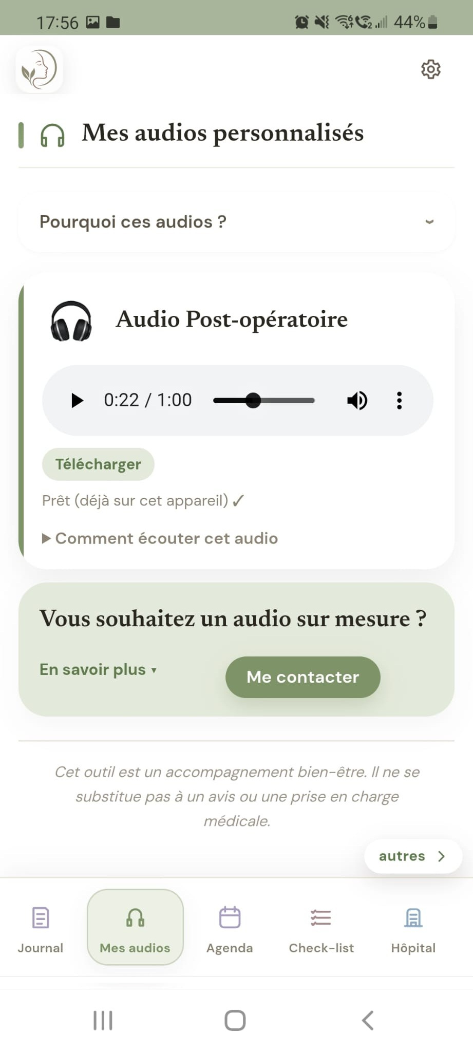 Audios de relaxation guidée personnalisés Néovia pour le parcours de chirurgie maxillo-faciale