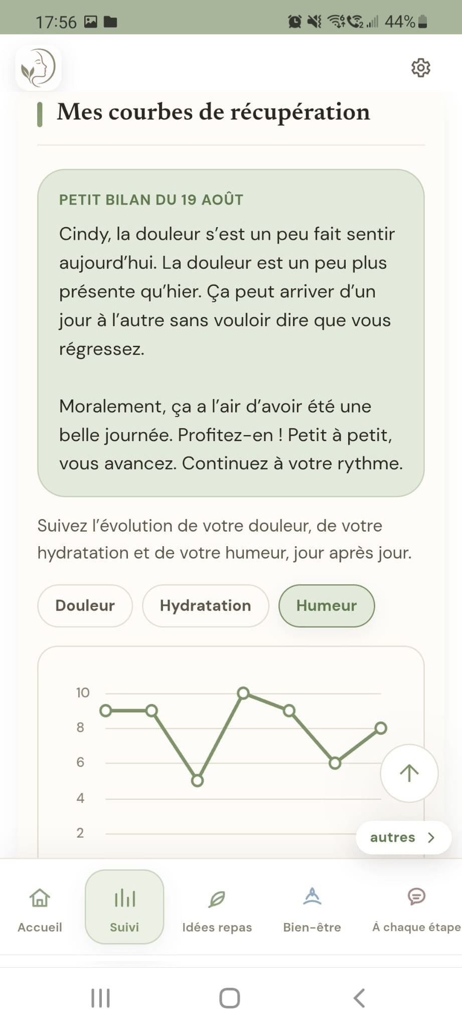 Suivi quotidien et évolution après une chirurgie des mâchoires dans Néovia